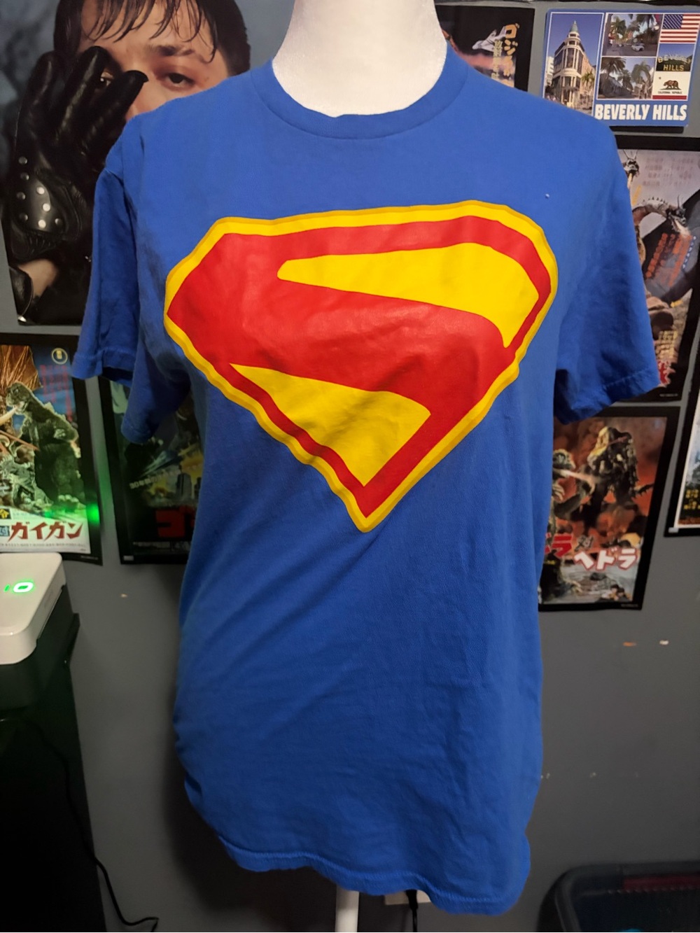 DC Comics Blue Short-Sleeve Tee with Red and Yellow Superman Emblem